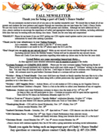 Fall Newsletter