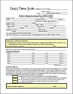 FALL Registration Form